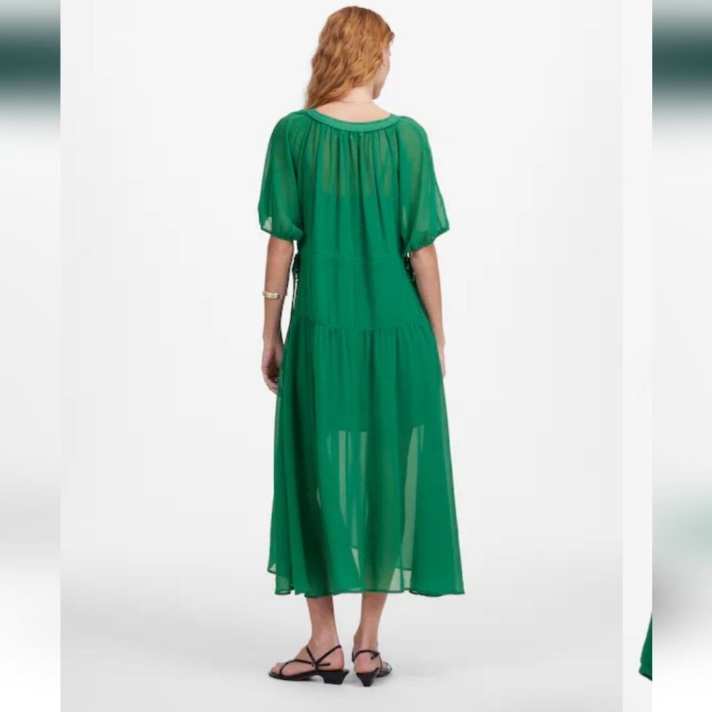 NWT Madewell Women's Sheer V-Neck Dolman Maxi Dress SzL $188 - Picture 4 of 9
